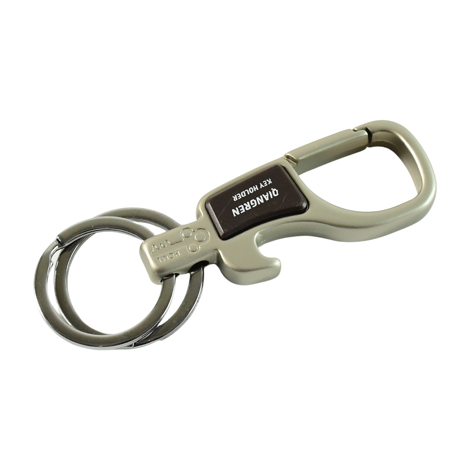 Premium Metal Keychain Carabiner Clip Hook With Dual Key Rings (1 Pc) Accessories