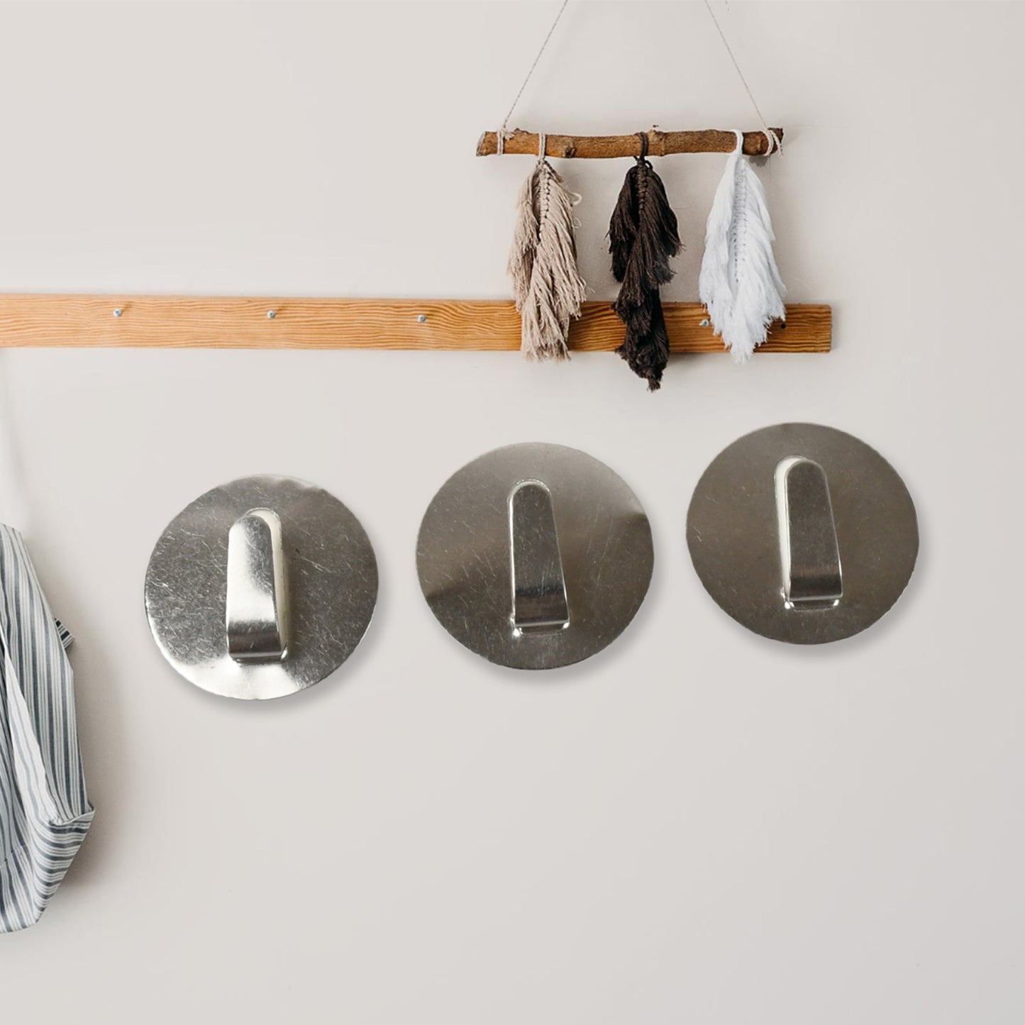 Self Adhesive Hooks Heavy Duty Wall Hooks Hangers Stainless Steel Home Improvement