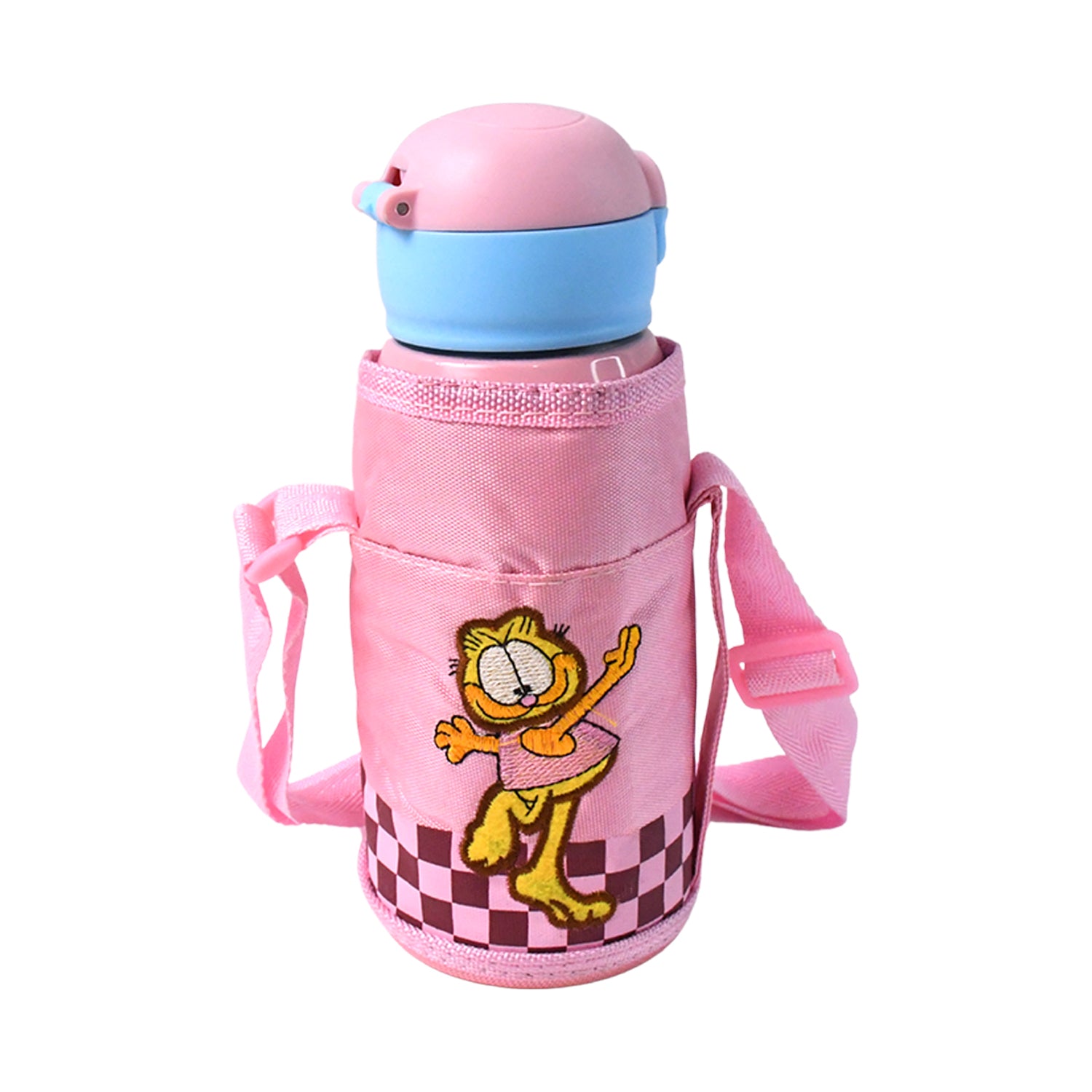 Thermos Steel Double Wall Vacuum Bottle With Cover Strap 600ml Approx