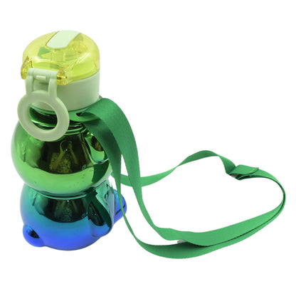 Cute Plastic Water Bottle Straw Bottle With With Adjustable Shoulder Strap And Stickers Portable Drinking Cup Water Bottle For Kids Water Bottles