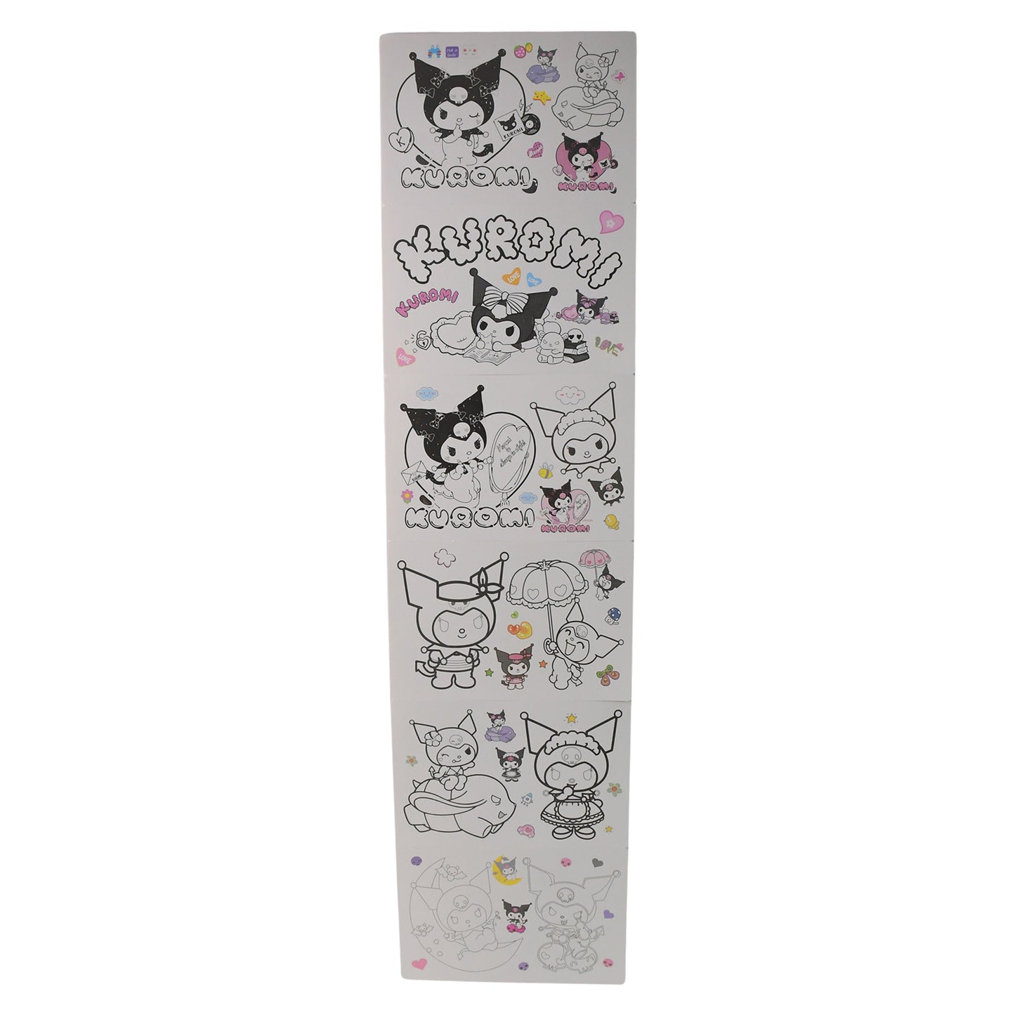 Coloring Book For Kids 6 Sheets With 6 Colorful Markers (1 Set)
