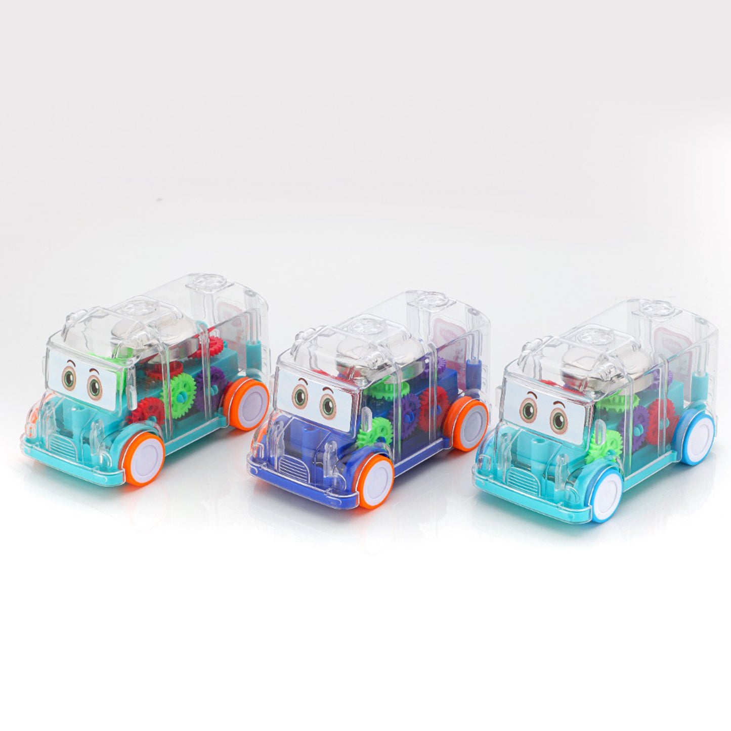 Transparent Musical Mini School Bus Toy For Kids Toys & Games