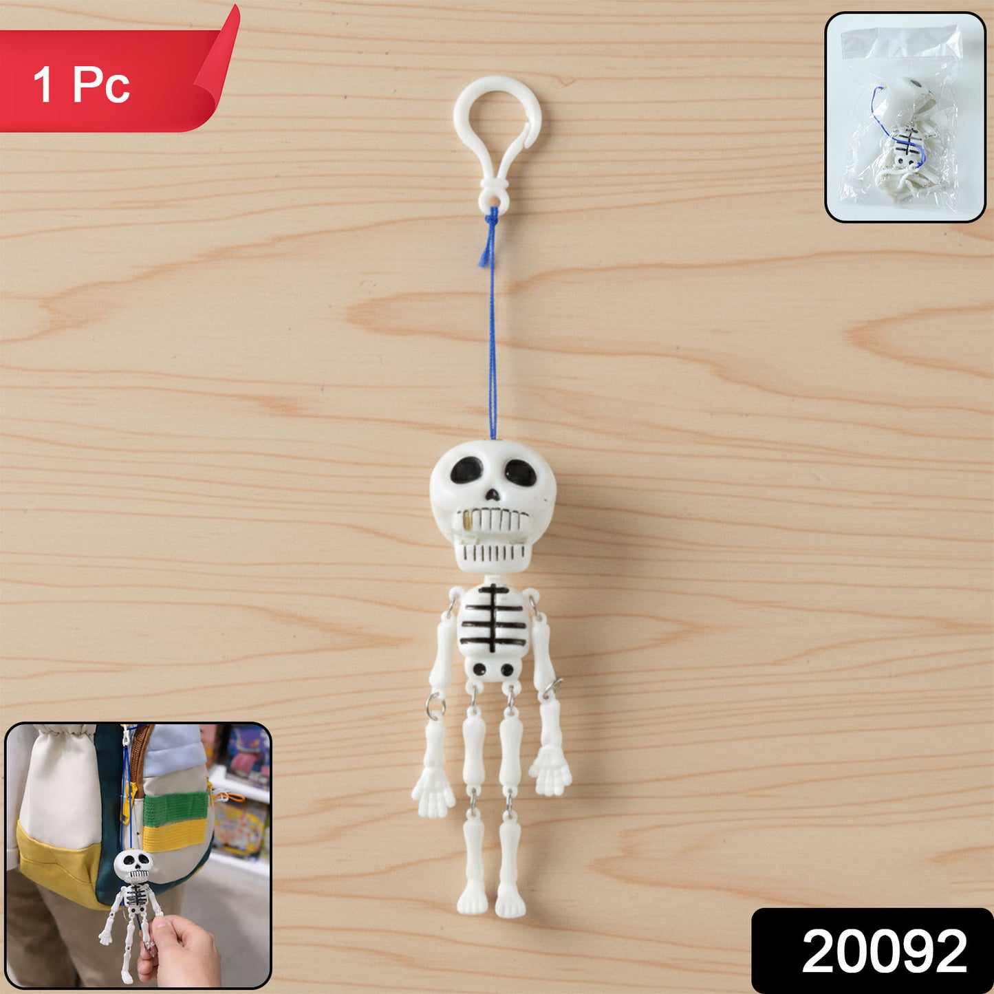 Hanging Skeleton Doll Keychain (1 Pc) Accessories